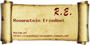 Rosenstein Erzsébet névjegykártya