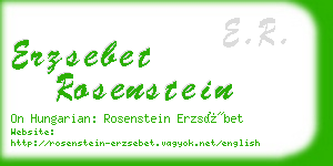 erzsebet rosenstein business card